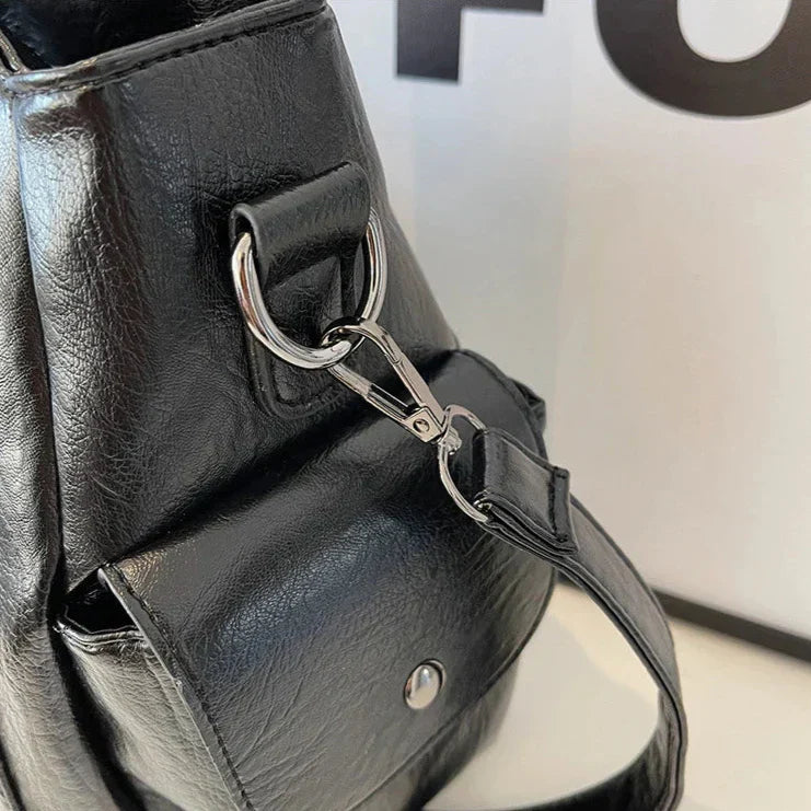 Unisex School Backpack with Shoulder Strap and Zipper Closure