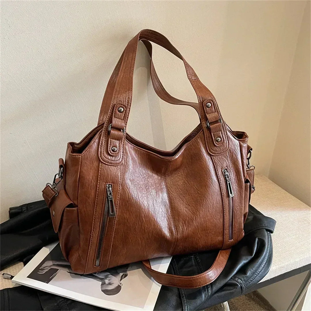 Unisex School Backpack with Shoulder Strap and Zipper Closure