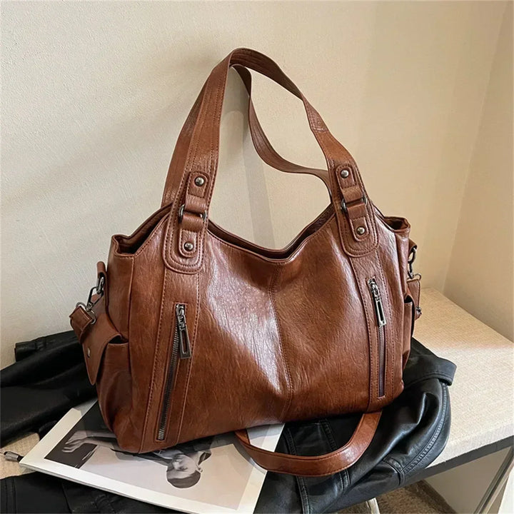 Unisex School Backpack with Shoulder Strap and Zipper Closure