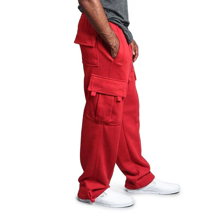 Mens Cargo Pants Multi-Pocket Relaxed Fit