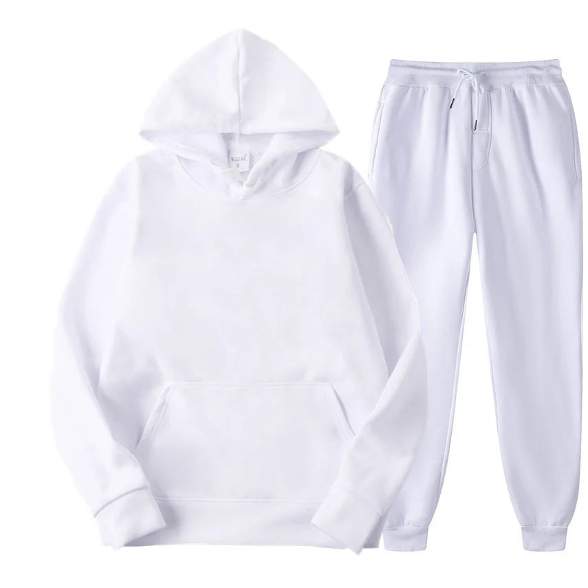 Unisex Sweatshirt and Sweatpants Set Crew Neck Classic Fit