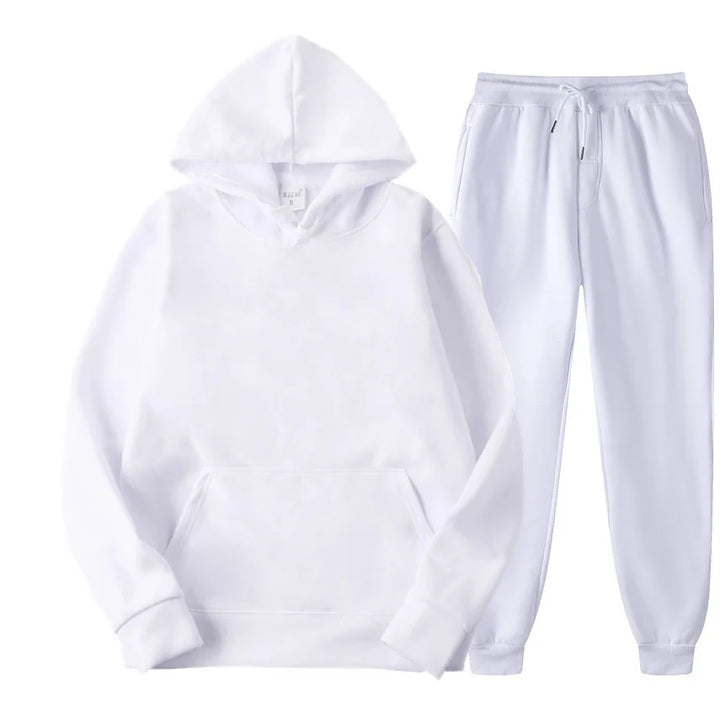 Unisex Sweatshirt and Sweatpants Set Crew Neck Classic Fit