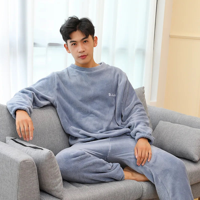 Mens Pajama Set Plush Soft Comfortable Fit - BritishMode