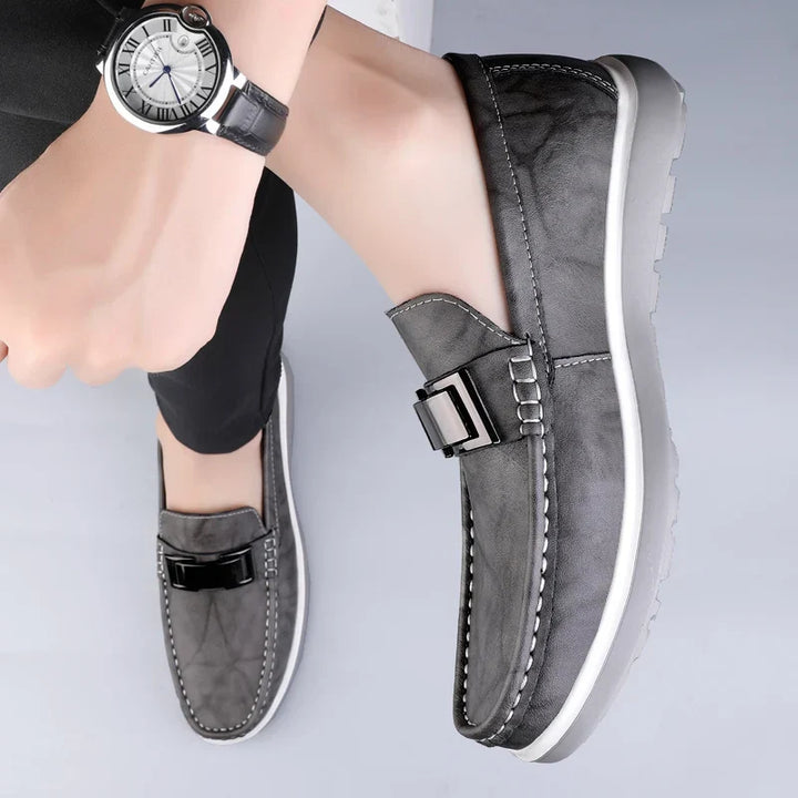 Mens Loafers Genuine Leather Slip-On