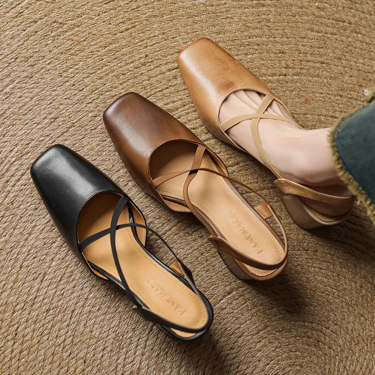Womens Heels Genuine Leather Classic Fit