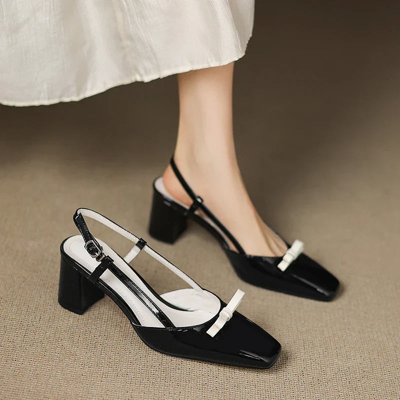 Womens Genuine Leather Heels Classic Fit