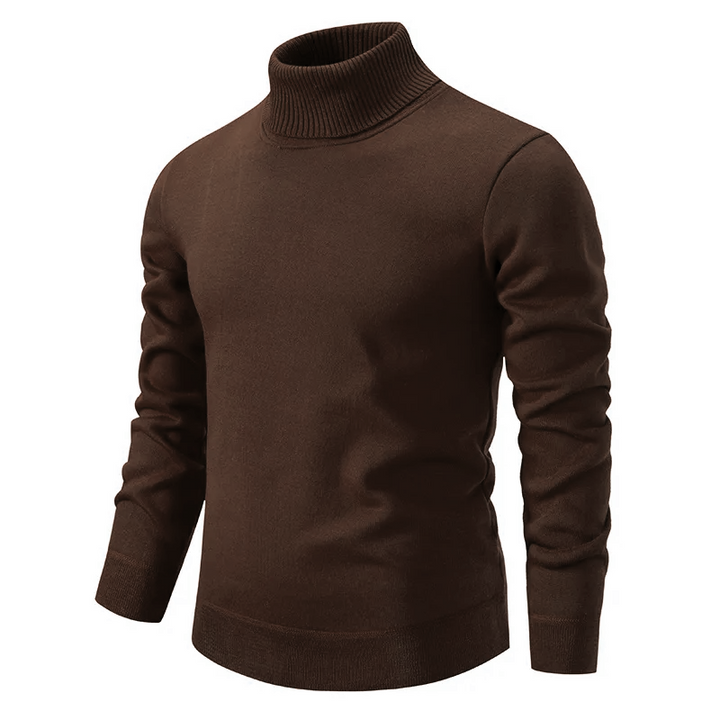 Mens Cotton Turtleneck Jumper Knitwear Autumn Fit