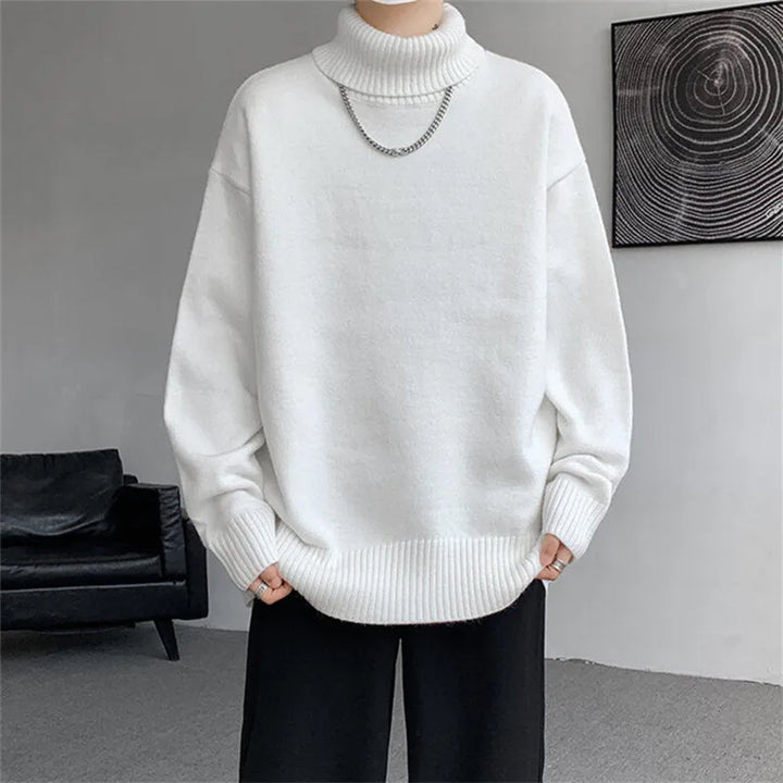 Mens Turtleneck Sweater Knit Cozy Fit - BritishMode
