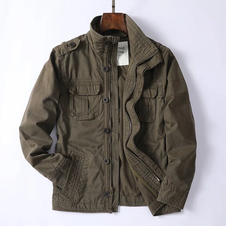 Mens Cargo Jacket Classic Fit Durable Material