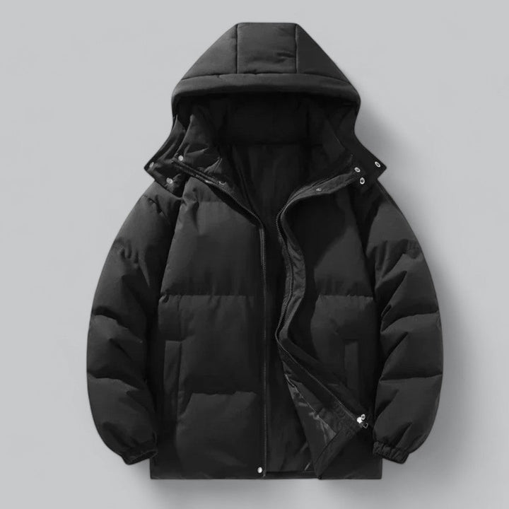 Mens Down Jacket Water-Repellent Hooded Puffer Parka