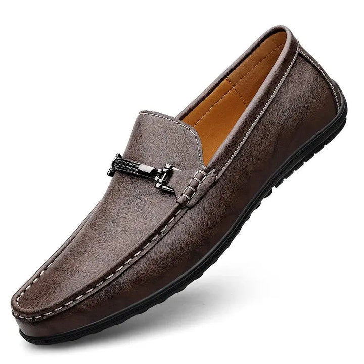 Mens Leather Loafers Classic Style with Modern Detail