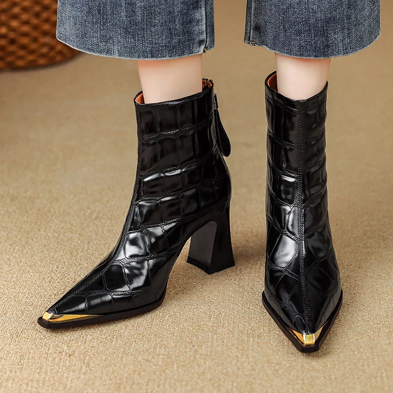 Womens Genuine Leather Boots Classic Fit