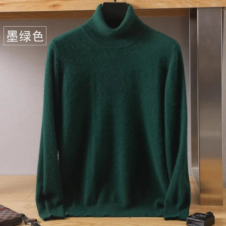 Mens Cashmere Crew Neck Sweater Soft Fit