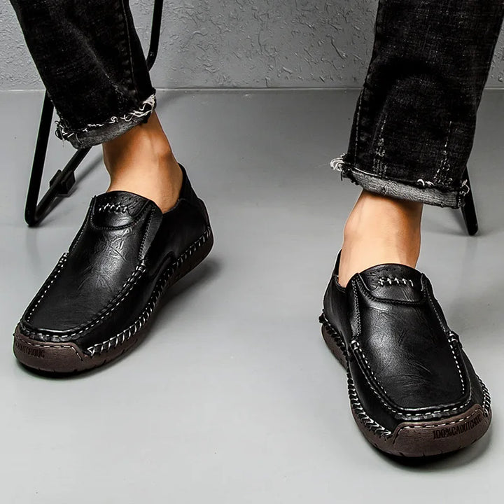 Mens Loafers Genuine Leather Slip-On