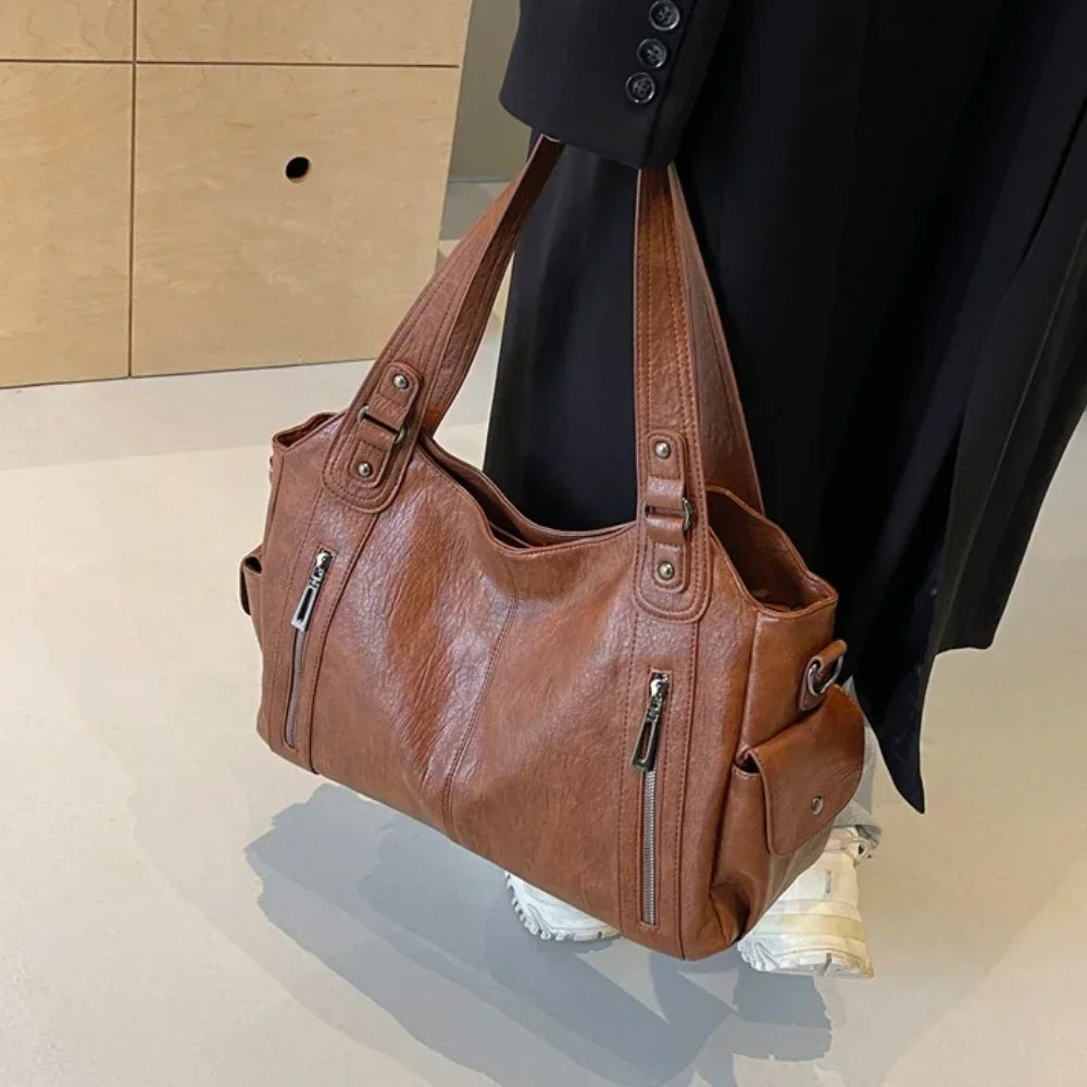 Unisex School Backpack with Shoulder Strap and Zipper Closure