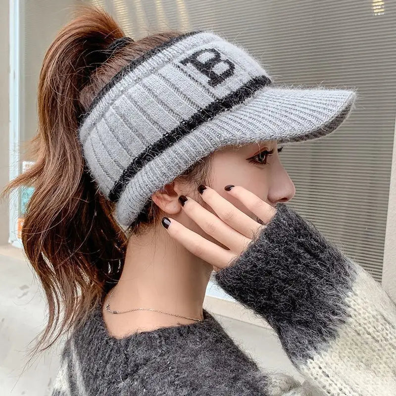 Womens Cable Knit Hat Warm