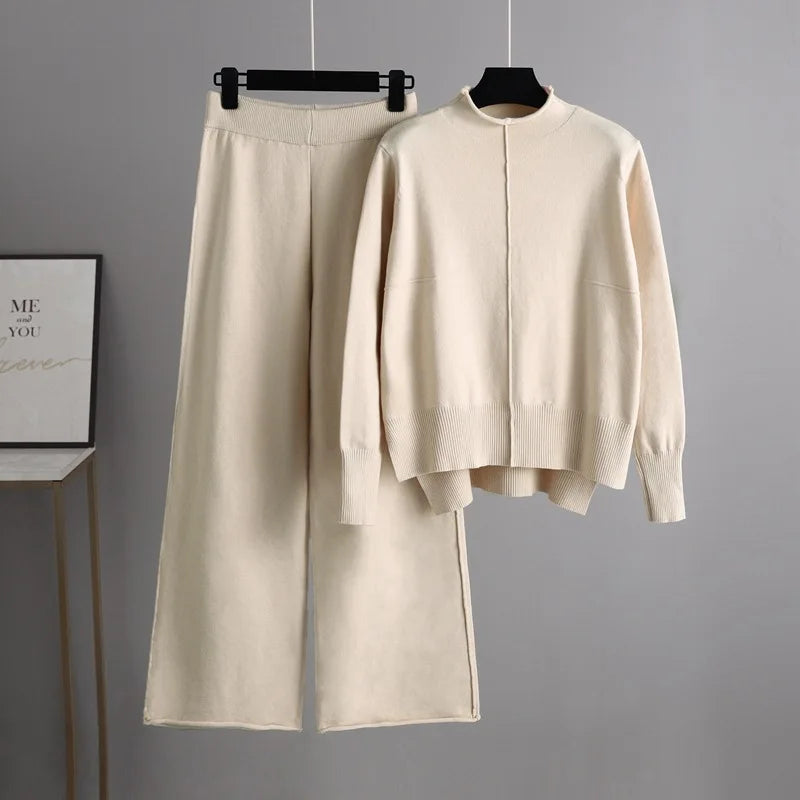 Womens Sweater Set Knit Cozy Fit