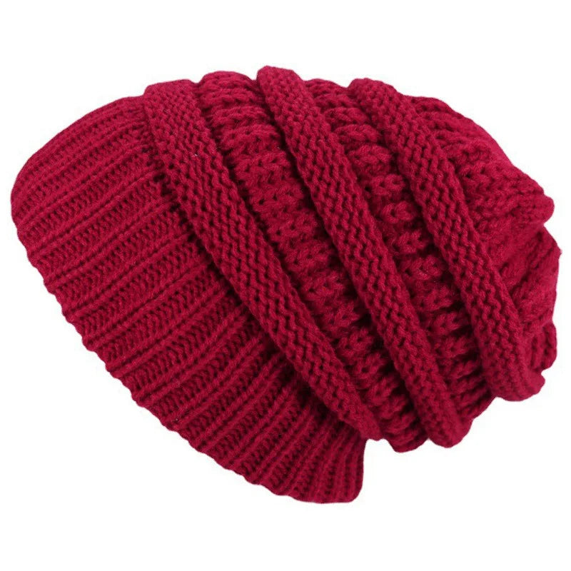 Unisex Winter Beanie Hat Soft Fleece Lining