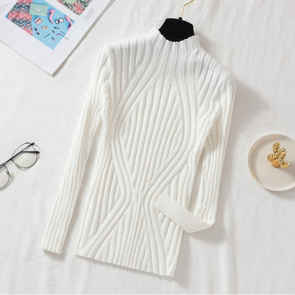 Womens Knit Sweater Cozy Classic Fit