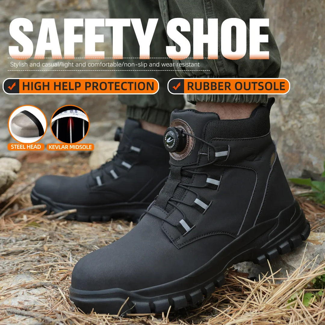 Mens Waterproof Steel Toe Safety Boots