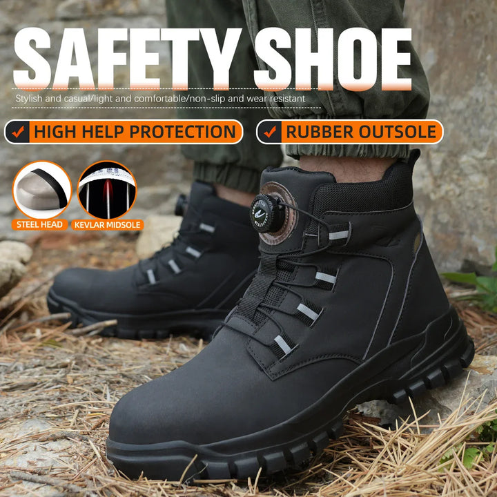 Mens Waterproof Steel Toe Safety Boots