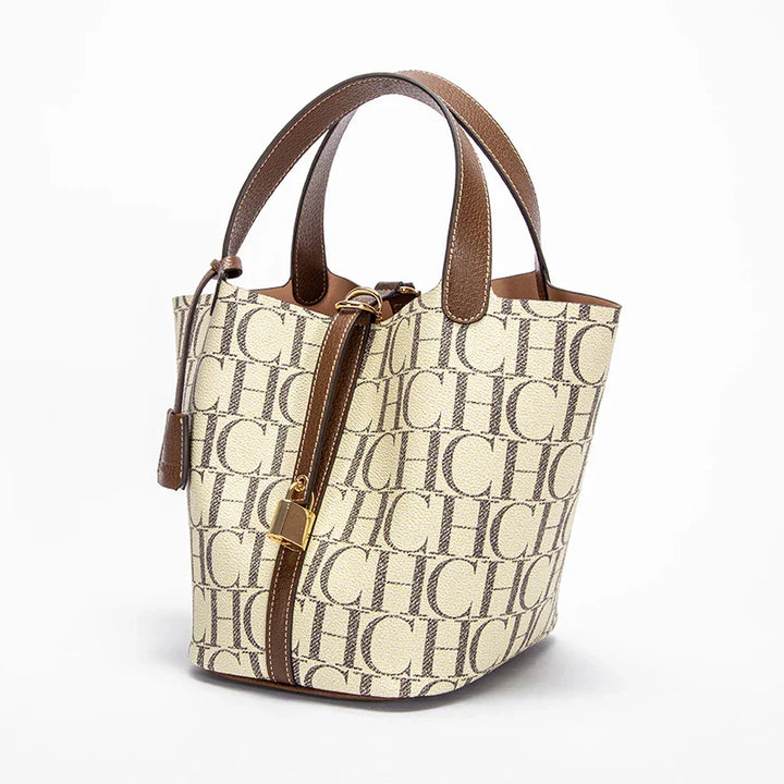 Womens Tote Bag PVC Patterned Structured Design
