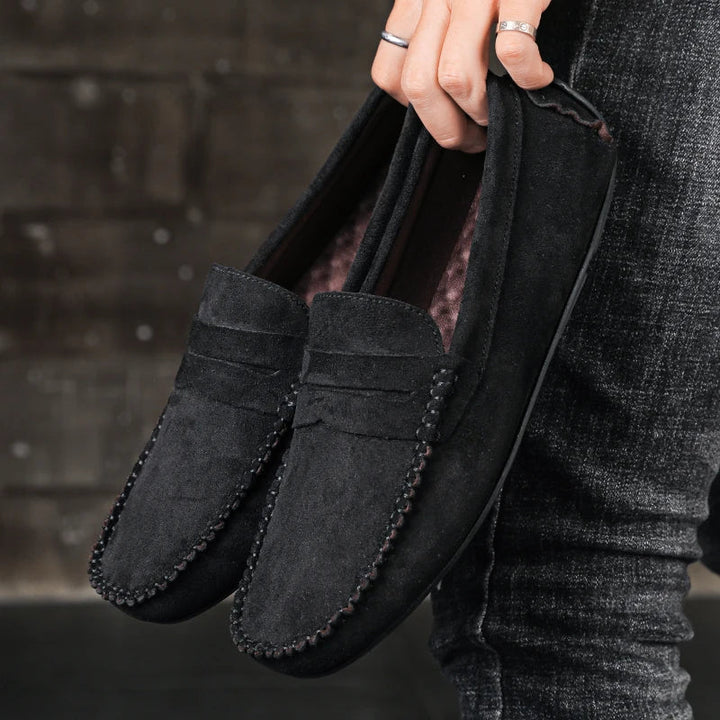 Mens Leather Slip-On Shoes Stylish Fit