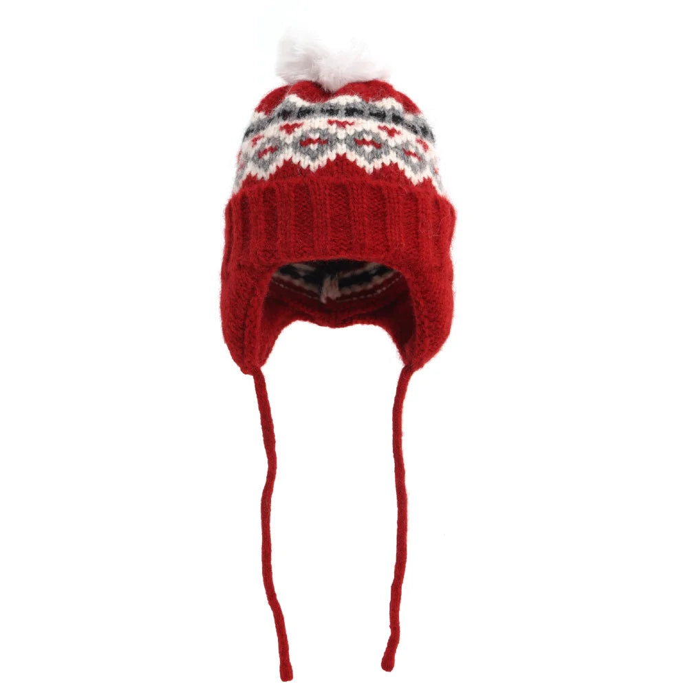 Womens Knit Hat with Pom Pom Warm Fit