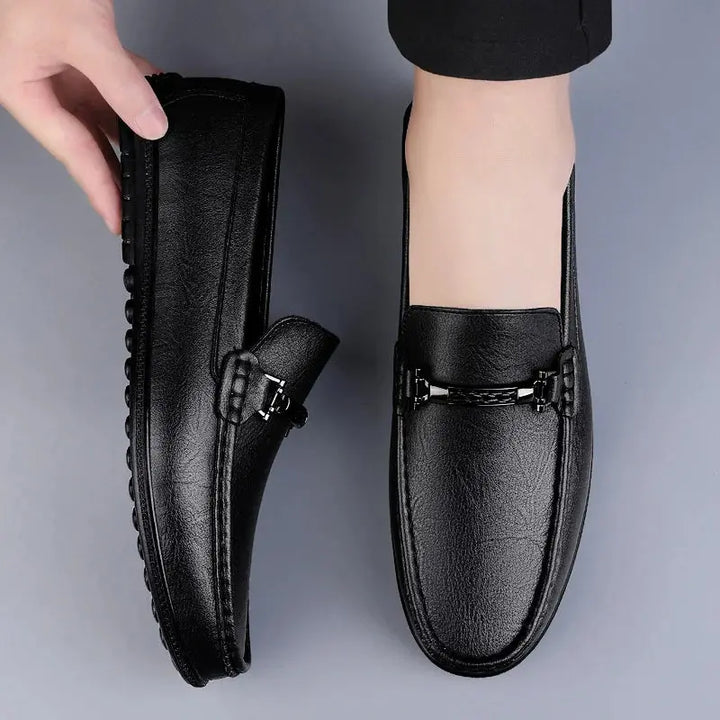 Mens Leather Loafers Classic Style with Modern Detail
