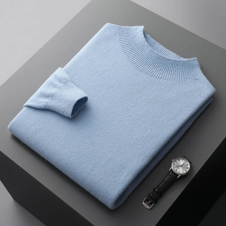 Mens Wool Sweater Cozy Knitwear Regular Fit