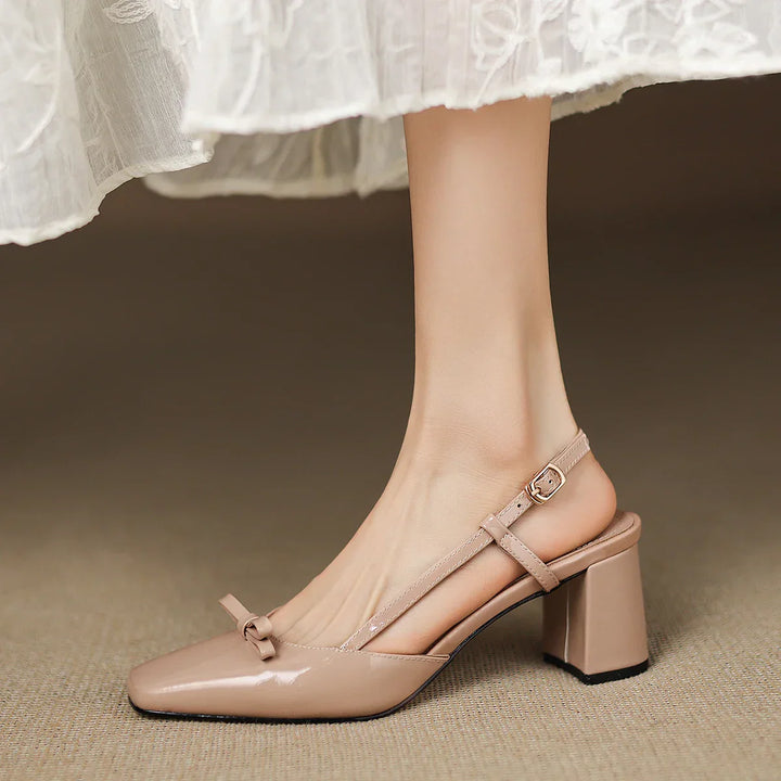 Womens Genuine Leather Heels Classic Fit
