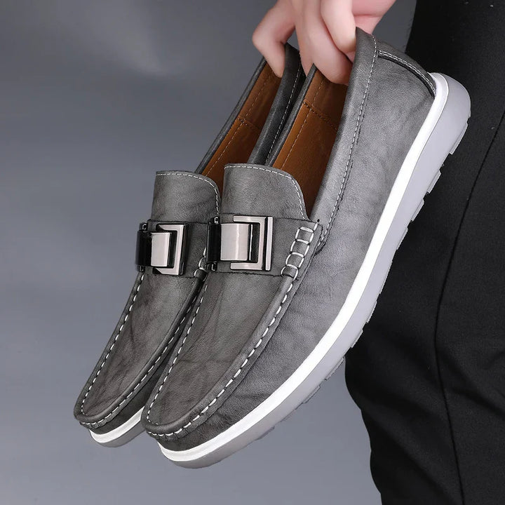 Mens Loafers Genuine Leather Slip-On