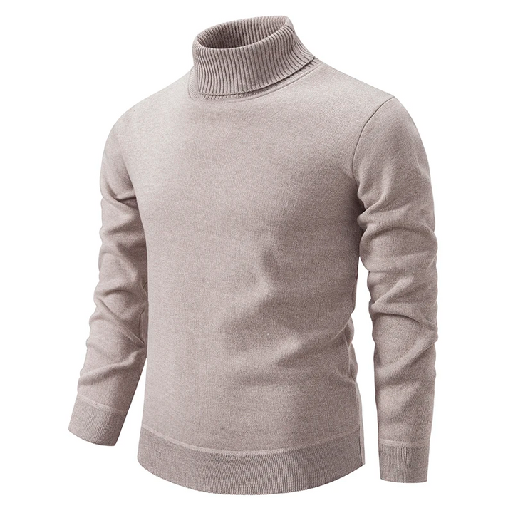 Mens Cotton Turtleneck Jumper Knitwear Autumn Fit