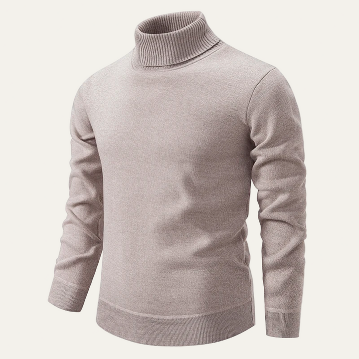 Mens Turtleneck Sweater Fitted Classic Style