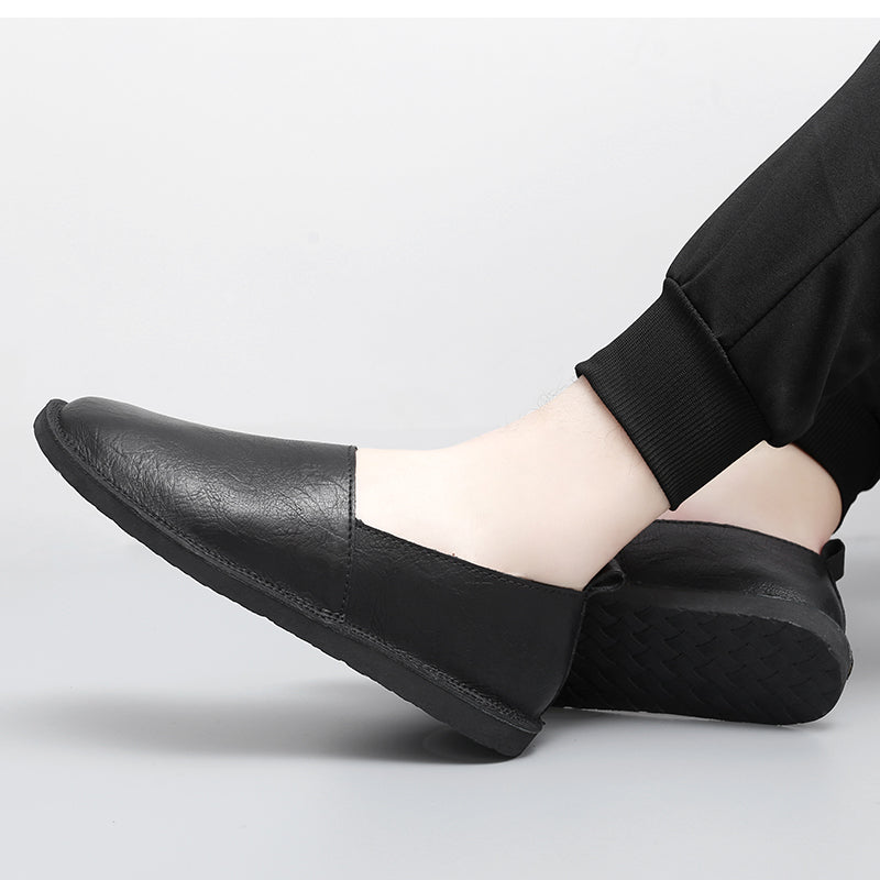 Mens Loafers Genuine Leather Slip-On
