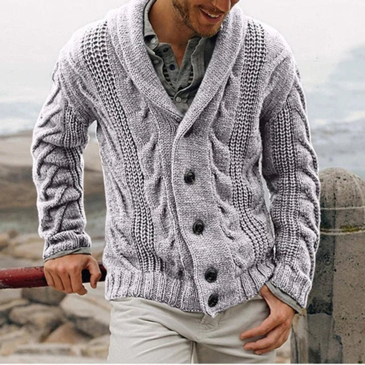 Mens Jacket Cable Knit Classic Fit