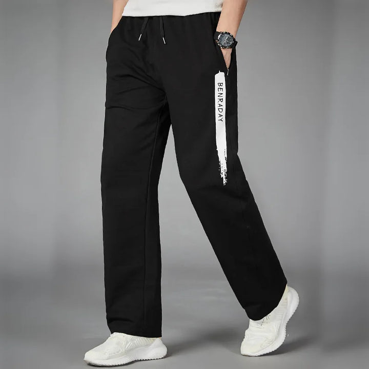 Mens Jogger Pants Comfortable Fit Striped