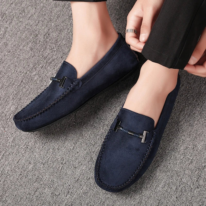 Mens Suede Loafers Slip-On Comfortable
