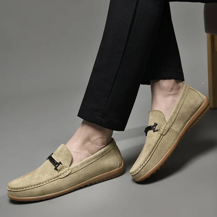 Mens Loafers Suede Slip-On
