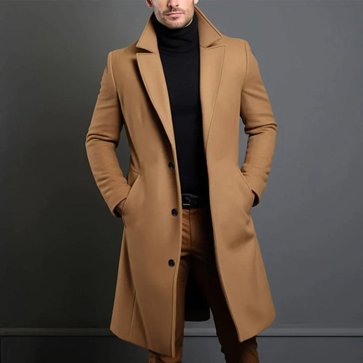 Mens Tailored Overcoat Wool Classic Fit - BritishMode