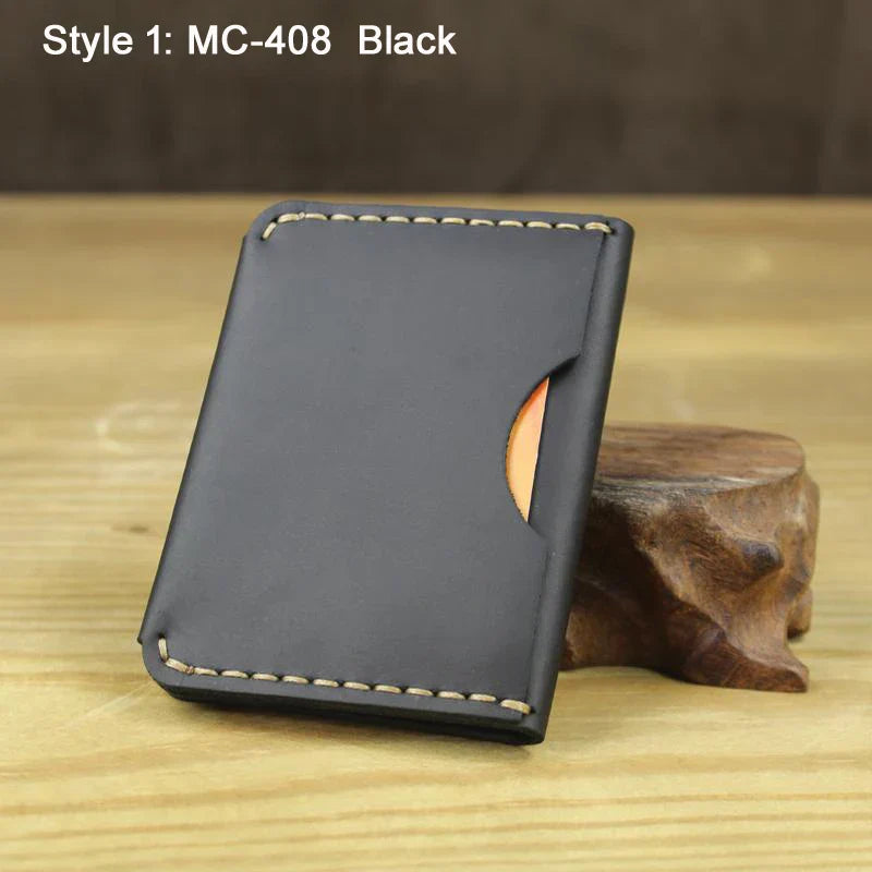 Mens Card Wallet Genuine Leather Slim Fit