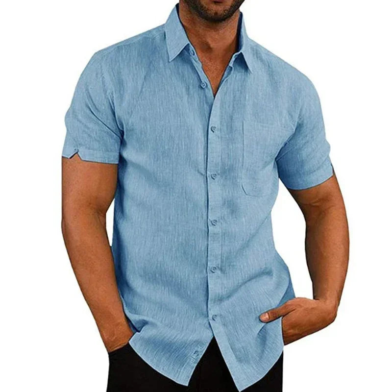 Mens Casual Shirt Breathable Summer Fit - BritishMode
