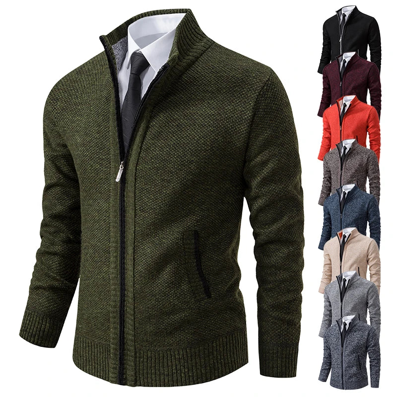Mens Fleece Jacket Zip-Up Warm Fit - BritishMode