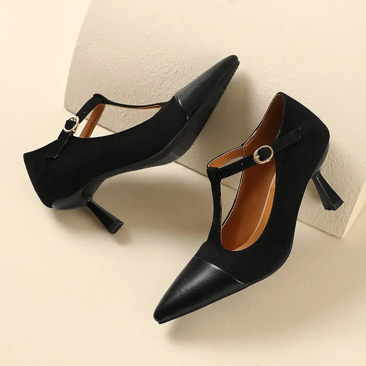 Womens Leather Heels Classic Fit