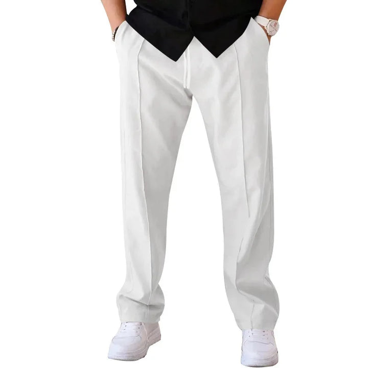 Womens Straight Leg Pants with Elastic Waist Comfortable Fit