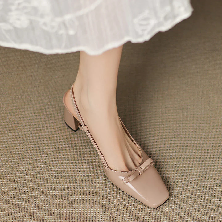 Womens Genuine Leather Heels Classic Fit