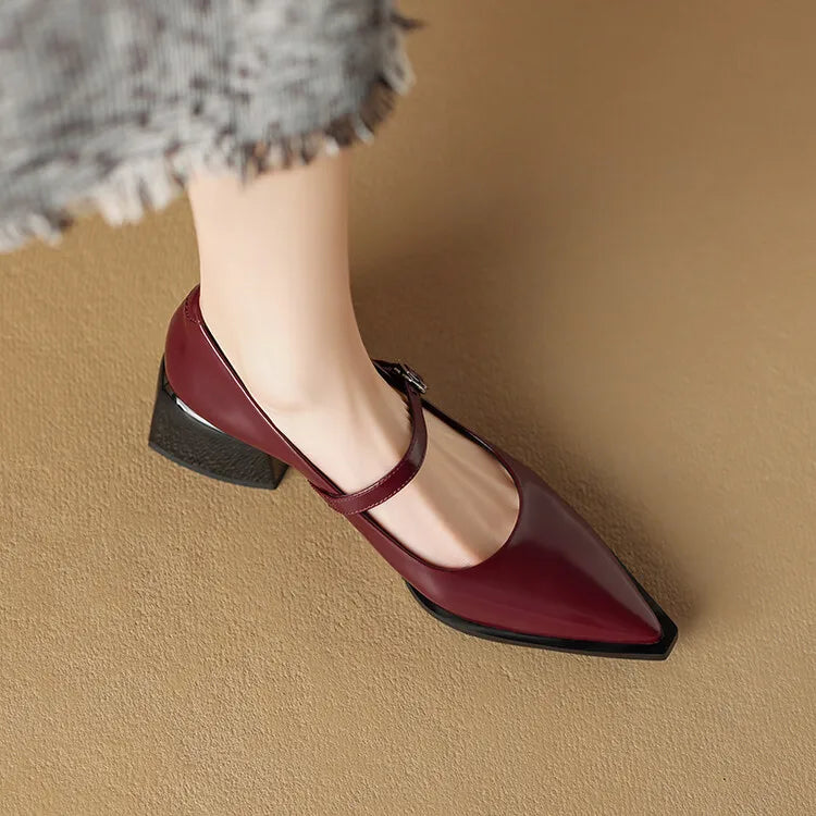 Womens Leather Heels Genuine Leather Upper - BritishMode