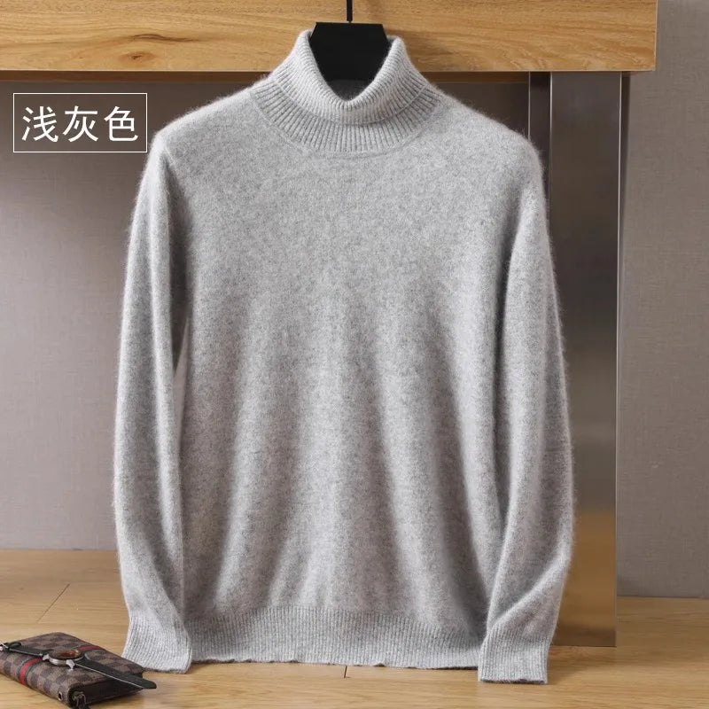 Mens Cashmere Crew Neck Sweater Soft Fit