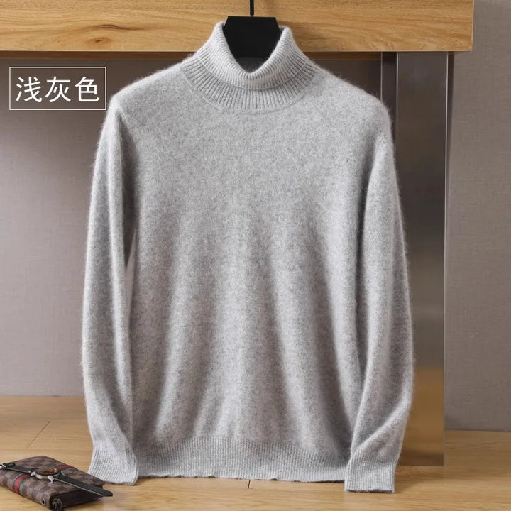Mens Cashmere Crew Neck Sweater Soft Fit