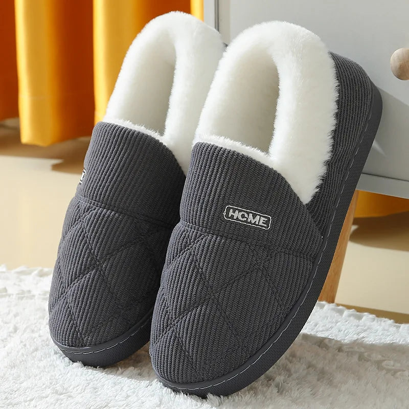 Womens Faux Fur Slide Slippers Soft Warm Indoor Shoes